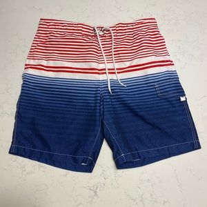 Sonoma striped swim trunks men size L